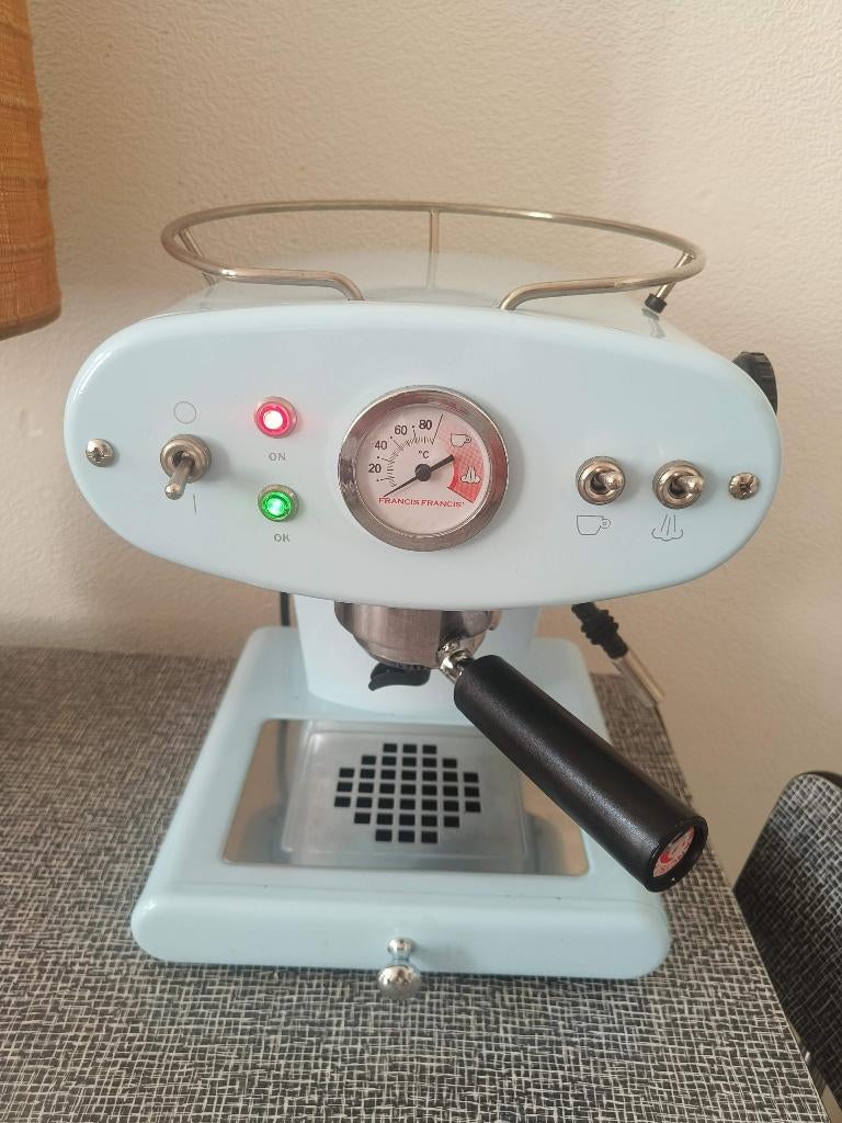 Espressomachine FrancisFrancis X1 (Illy) - Pastelblauw, Ophalen, Gebruikt, Espresso apparaat, Gemalen koffie
