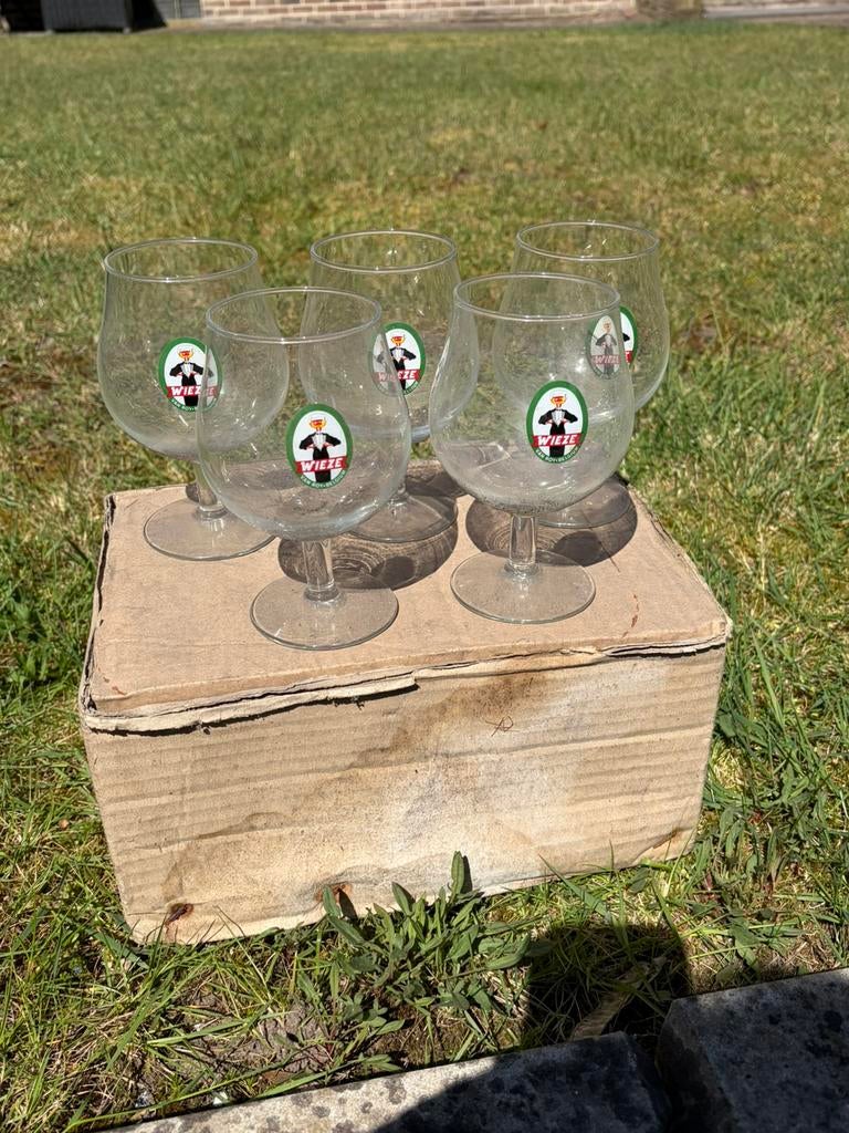 5 bierglazen Wieze Van Roy, Verzamelen, Ophalen