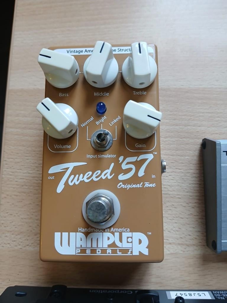 Wampler Tweed '57, Muziek en Instrumenten, Effecten, Ophalen of Verzenden, Zo goed als nieuw, Distortion, Overdrive of Fuzz