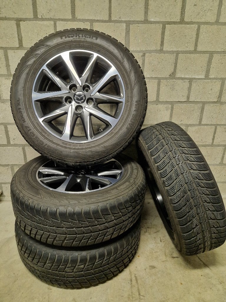 Originele Mazda CX3 / CX5 velgen met winterbanden 17 inch, Auto-onderdelen, Ophalen, Banden en Velgen, 17 inch, Winterbanden