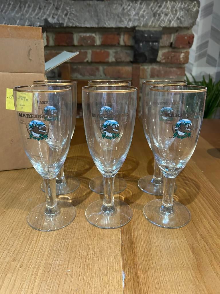 6 verres Maredsous, Collections, Enlèvement, Verre à bière