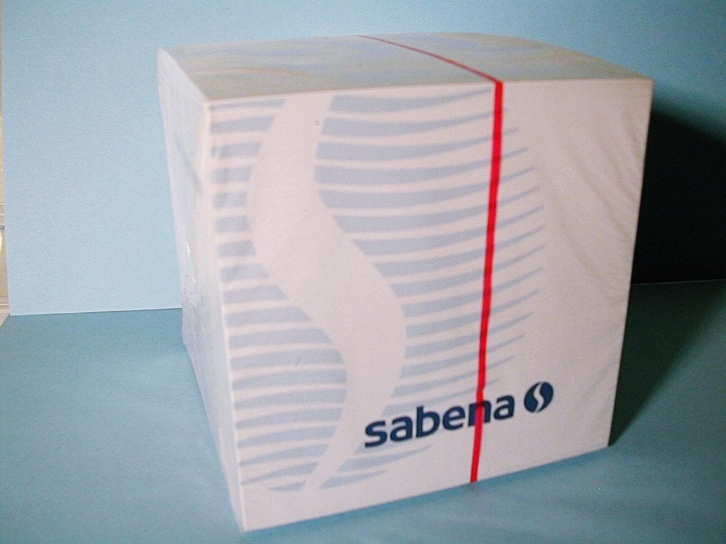 Bloc-notes forme cube Sabena rare Qualiflyer S-Waves Congo, Collections, Souvenirs Sabena, Neuf, Envoi