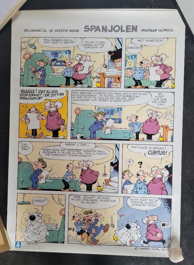 Poster strip Dommel van Dupa, Verzamelen, Ophalen, Overige figuren, Gebruikt, Plaatje, Poster of Sticker