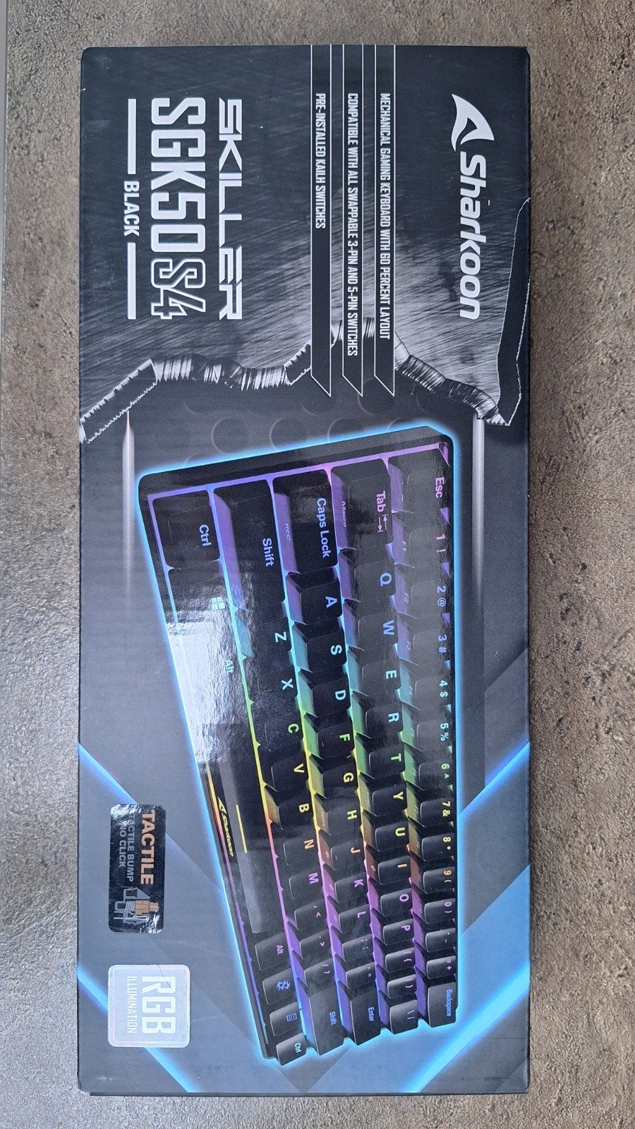 Toetsenbord Sharkoon SGK50 S4 Black, Computers en Software, Sharkoon, Gaming toetsenbord, Nieuw, Ophalen of Verzenden