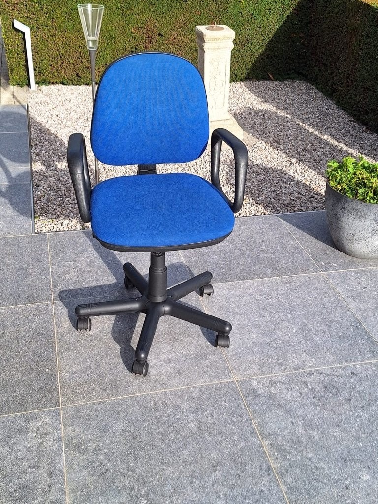 jeugdige bureaustoel in perfecte staat, Maison & Meubles, Comme neuf, Enlèvement, Bleu, Chaise de bureau