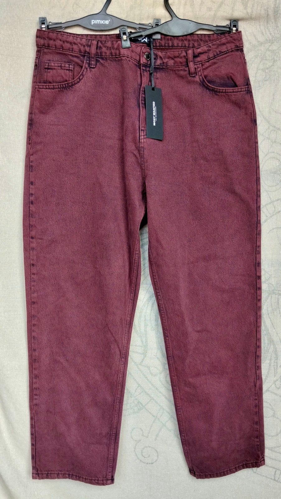 Most wanted straight leg jeans Burgundy 44/30, Most wanted, Ophalen, Nieuw, Lang