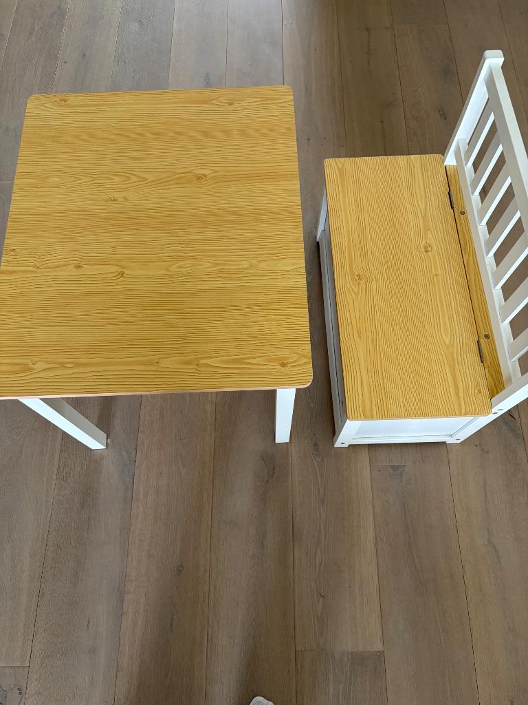 Kindertafel met bank, Kinderen en Baby's, Ophalen, Gebruikt, Tafel(s) en Stoel(en)