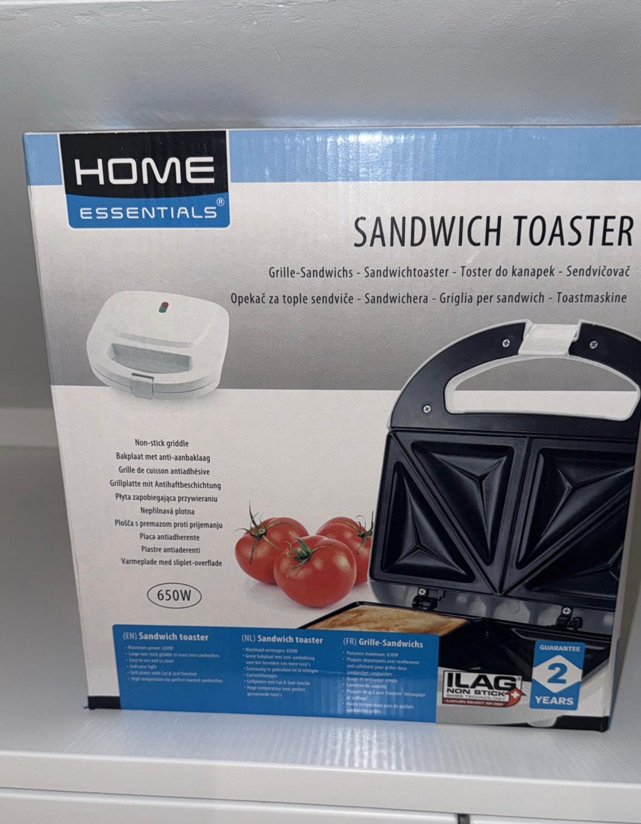 Sandwich toaster – Nieuw in de doos, Ophalen of Verzenden, Zo goed als nieuw