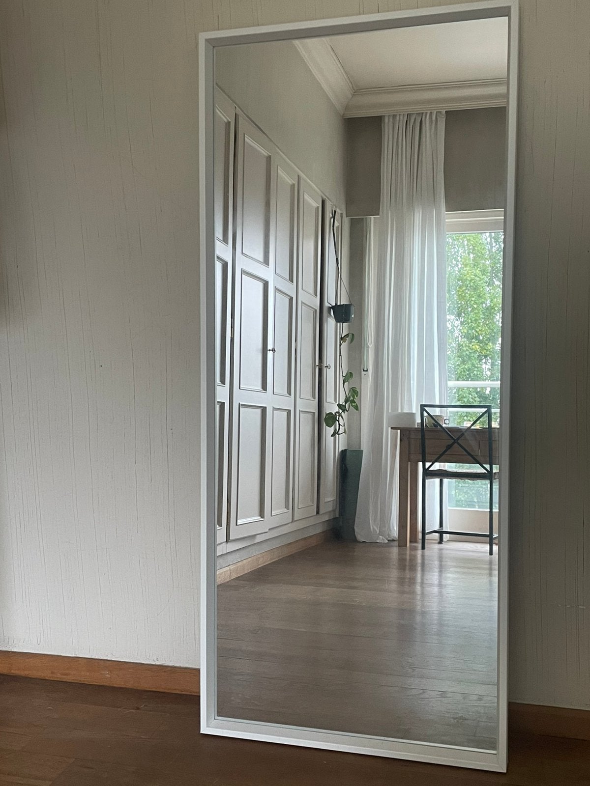 Miroir Ikea NISSEDAL, blanc, 65x150 cm, Maison & Meubles, Enlèvement ou Envoi, Comme neuf, 50 à 75 cm, 100 à 150 cm