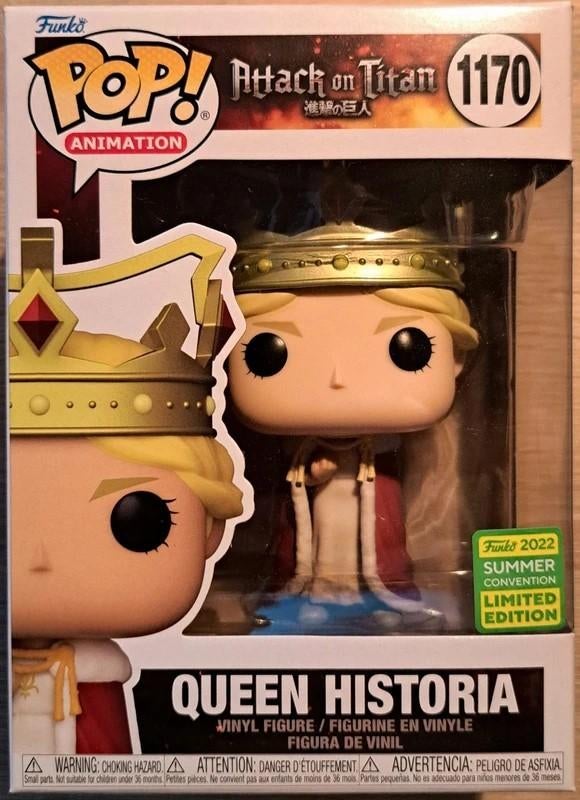 Funko Pop Attack on Titan Queen Historia #1170, Ophalen of Verzenden, Zo goed als nieuw