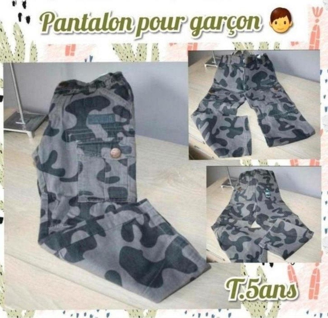 Pantalon pour garçon -Style militaire-T.5 ans, Enlèvement ou Envoi, Utilisé, Garçon, Pantalon