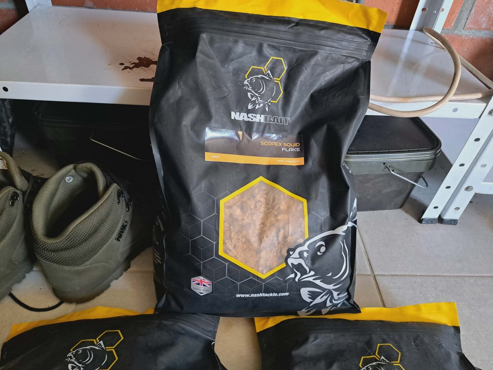 pêche carpe, nash flakes scopex squid, Envoi, Neuf