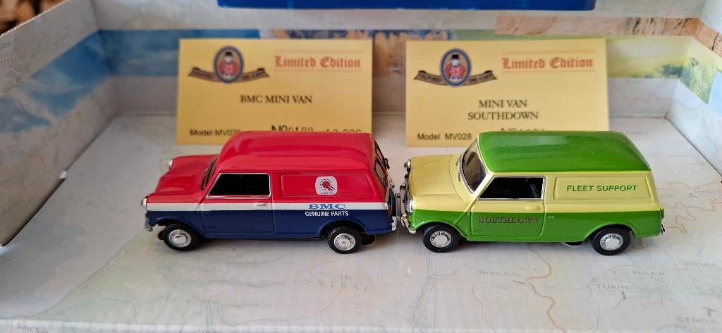 Lot 2x VAN AUSTIN MINI Mk2 BMC Parts+Fleet 1/43 OXFORD Neuf, Enlèvement ou Envoi, Neuf, Voiture, Universal Hobbies