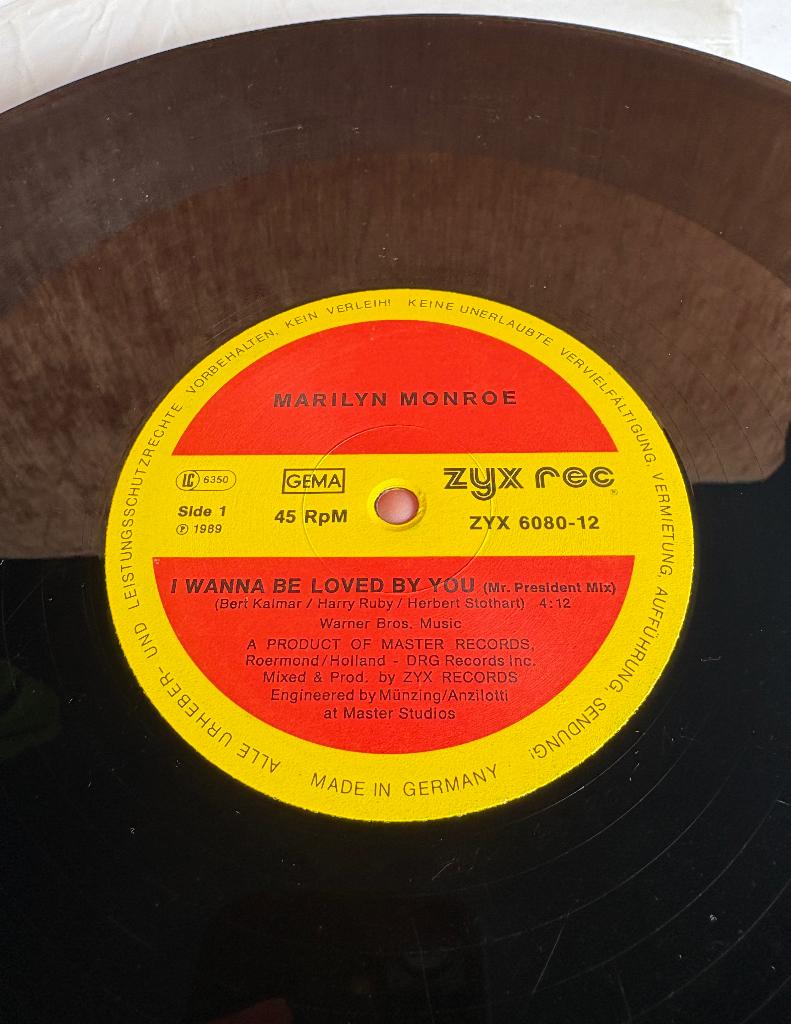 Marilyn Monroe, je veux être aimée par toi, 12 pouces, Comme neuf, Enlèvement, Maxi single
