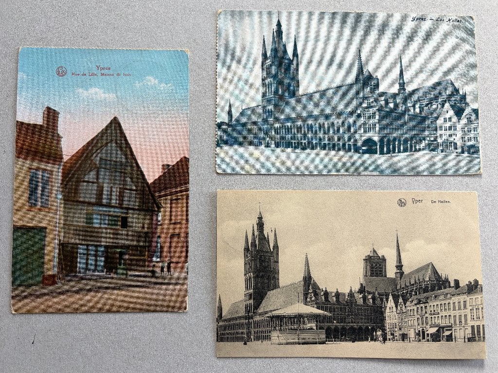 3 postkaarten YPRES FELDPOST ww1 1915 1916 1917 CPA, Ophalen of Verzenden, Voor 1920