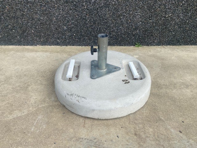 (14) Parasolvoet in beton diameter 60 cm., Ophalen, Zo goed als nieuw, Parasolvoet