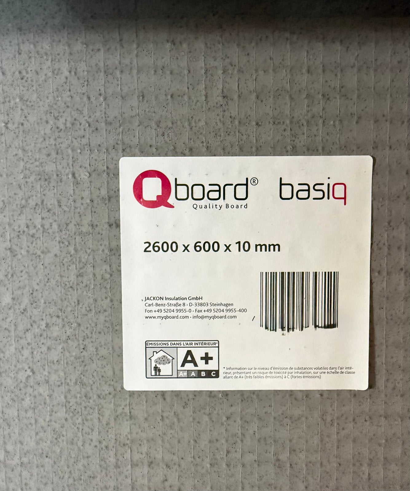 4 panneaux Qboard Basiq 260x60x10 mm – neufs, Enlèvement, Neuf