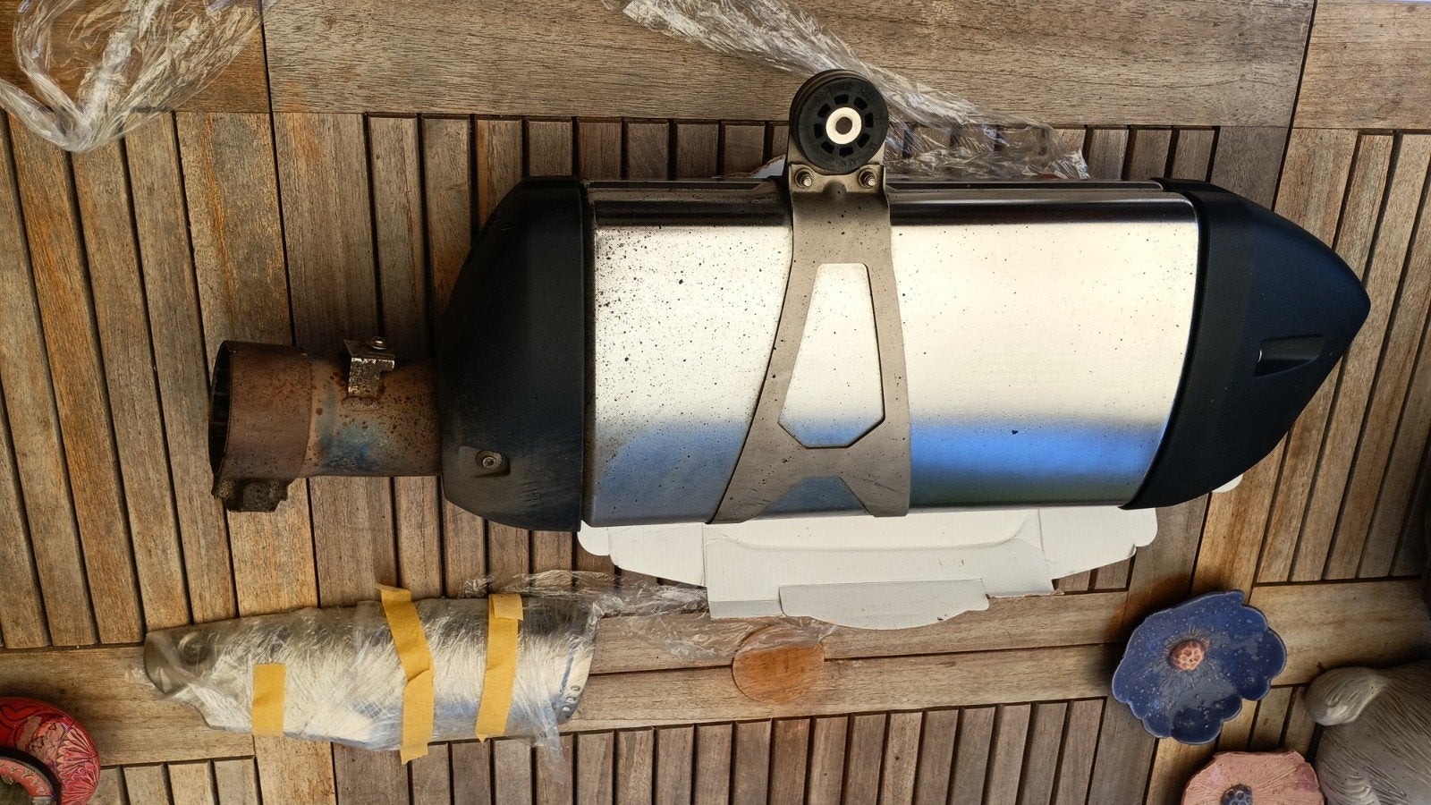 Originele BMW GS 1200lc uitlaat in zeer goede staat, Ophalen, Gebruikt