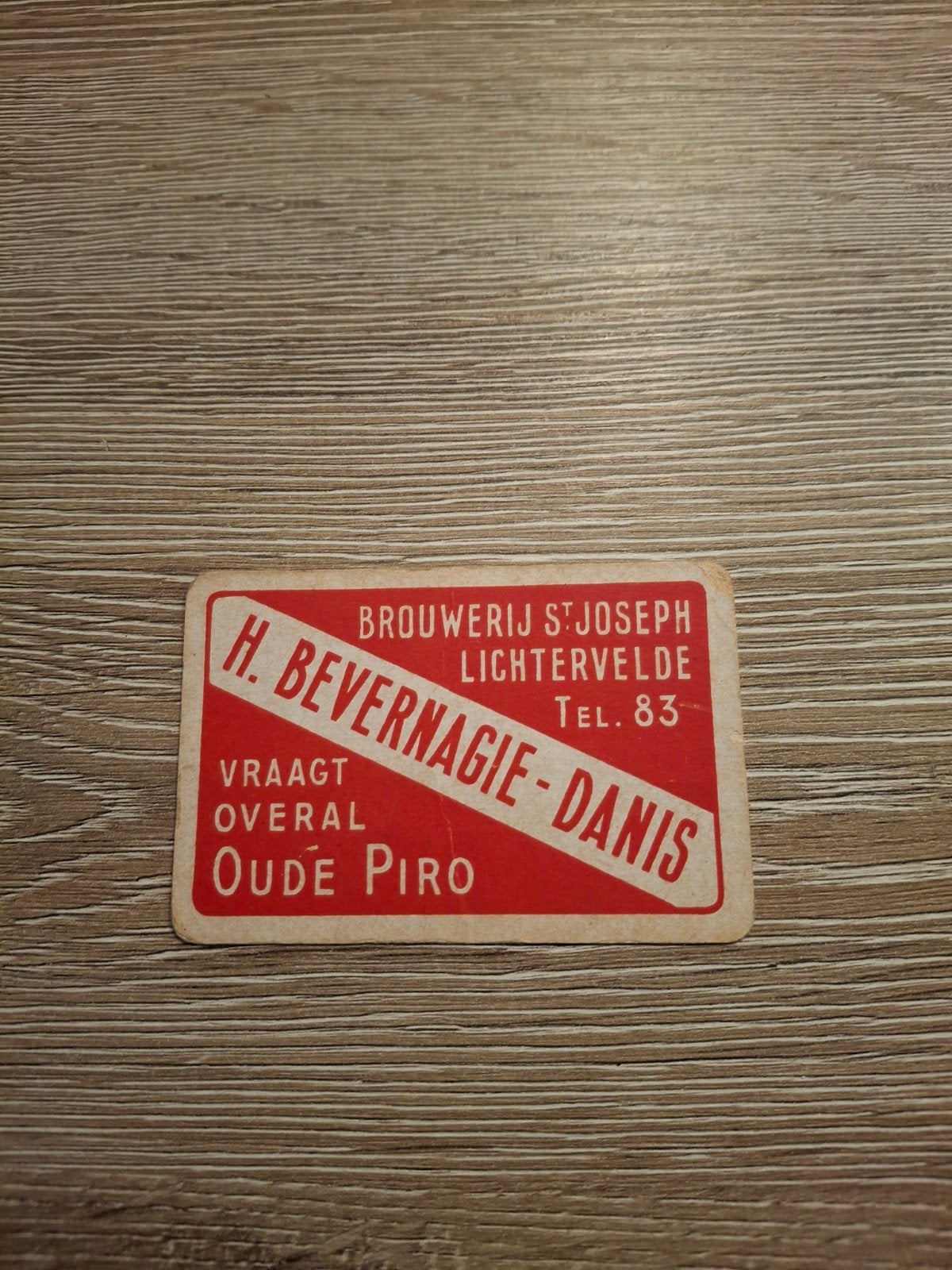 oude speelkaart brouwerij st joseph Lichtervelde, Ophalen of Verzenden