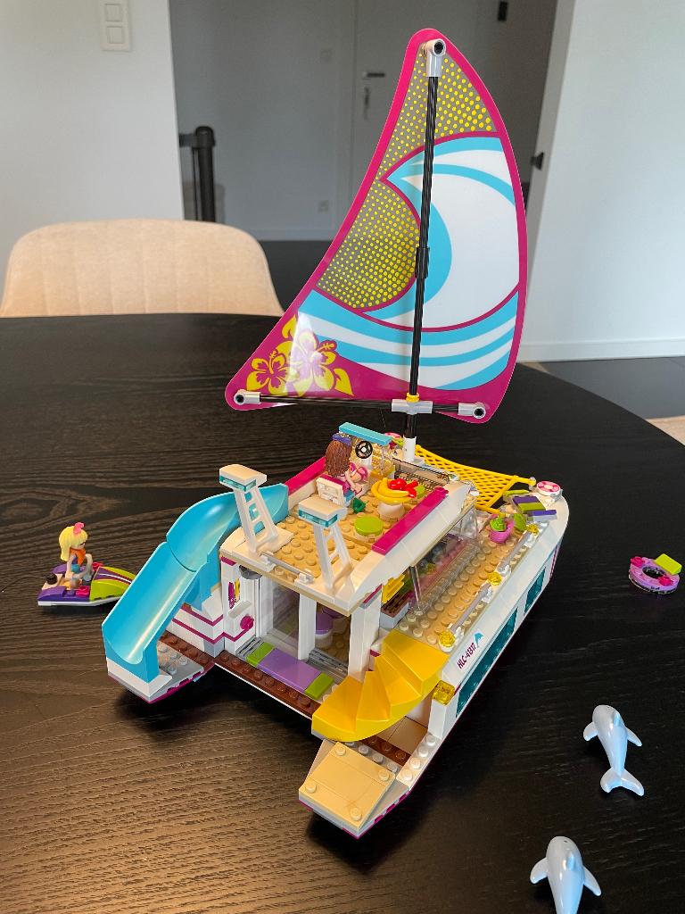 LEGO Friends 41316 + 41317 — Catamaran et bateau à moteur, Lego, Ensemble complet, Friends, Comme neuf