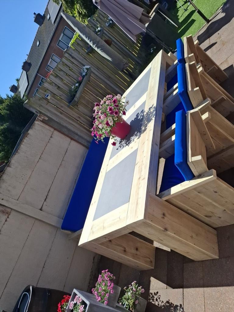 Steigerhout tuinsets gratis levering, Tuin en Terras, Ophalen of Verzenden, Steigerhout, Bank