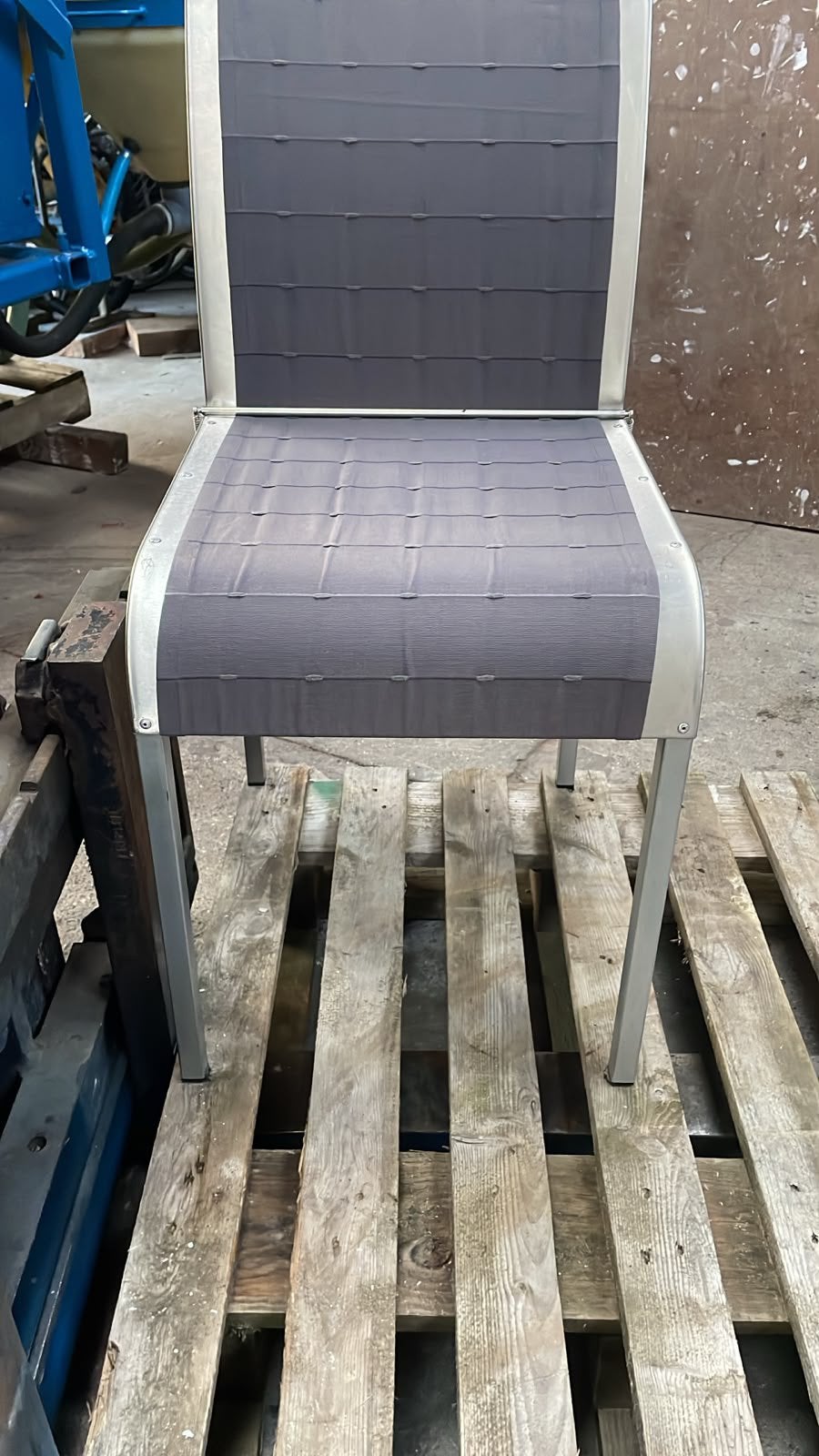 6x metalen stoel, Tuin en Terras, Ophalen, Gebruikt