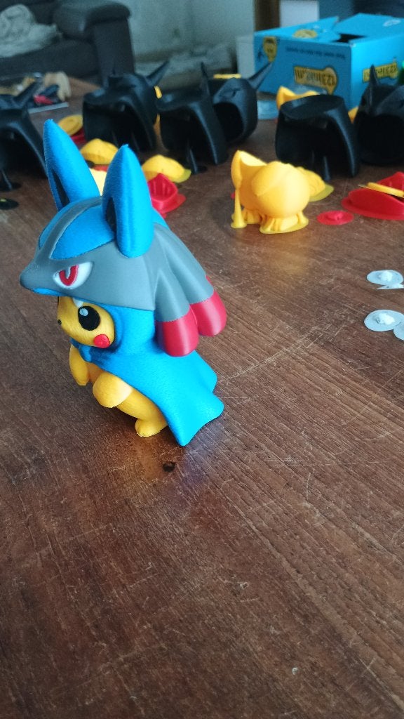 Mega Lucario poncho pikachu 3d print, Enlèvement ou Envoi