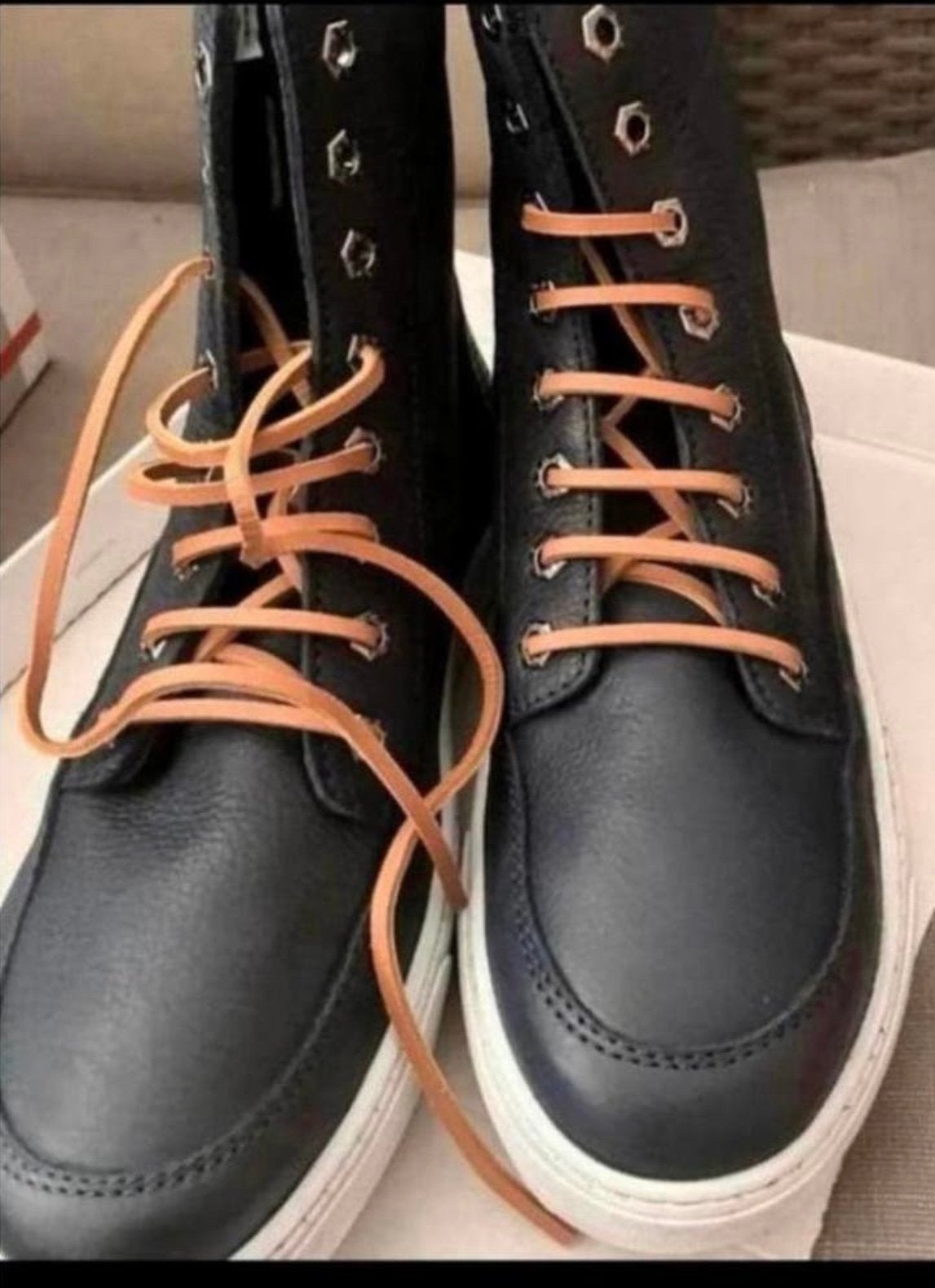 SHOESME HOGE LEREN DONKERBLAUWE GYMPEN,maat 41,MOOI!!, Vêtements | Hommes, Chaussures, Neuf, Enlèvement ou Envoi, Bleu, Baskets