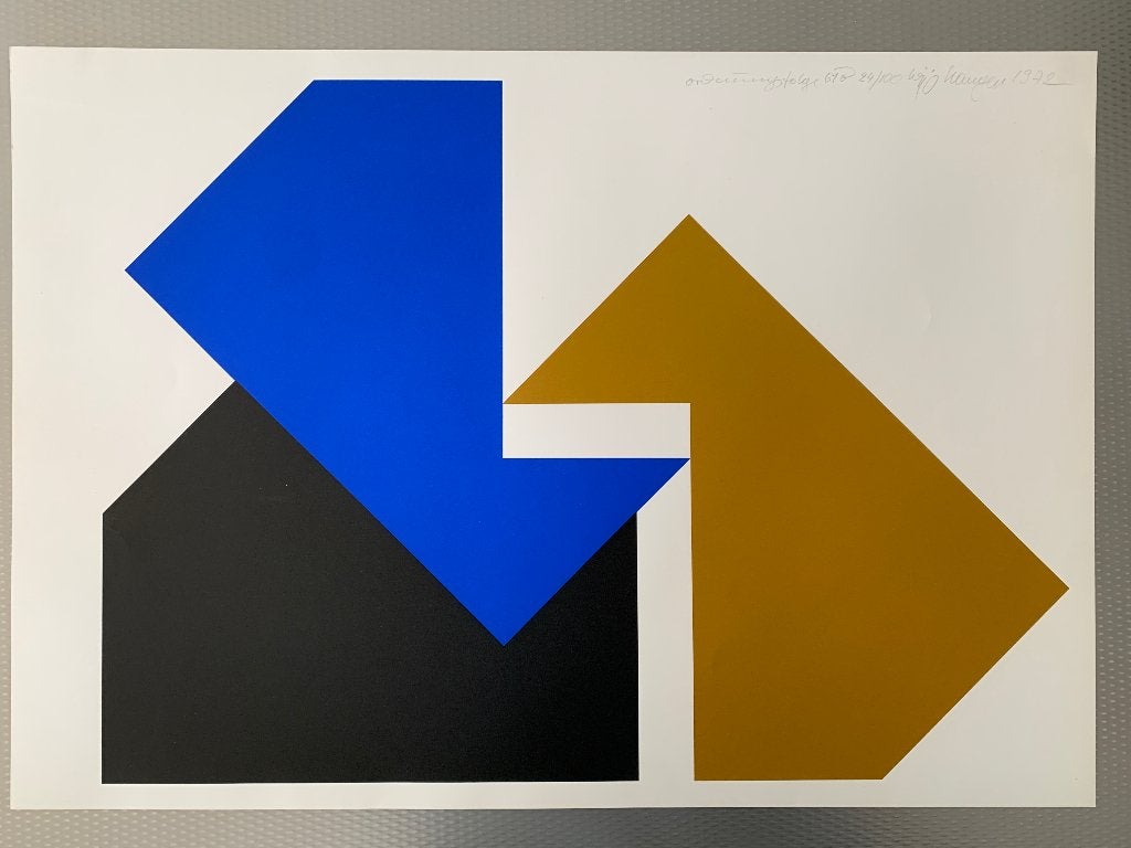 Hajo Hangen - zeefdruk - abstracte compositie, Numéroté, Enlèvement ou Envoi, Sérigraphie