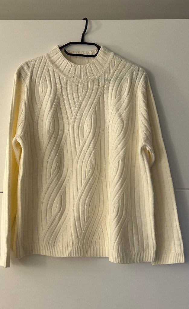 Witte kabeltrui, Vêtements | Femmes, Enlèvement ou Envoi, Comme neuf, Taille 42/44 (L), Blanc