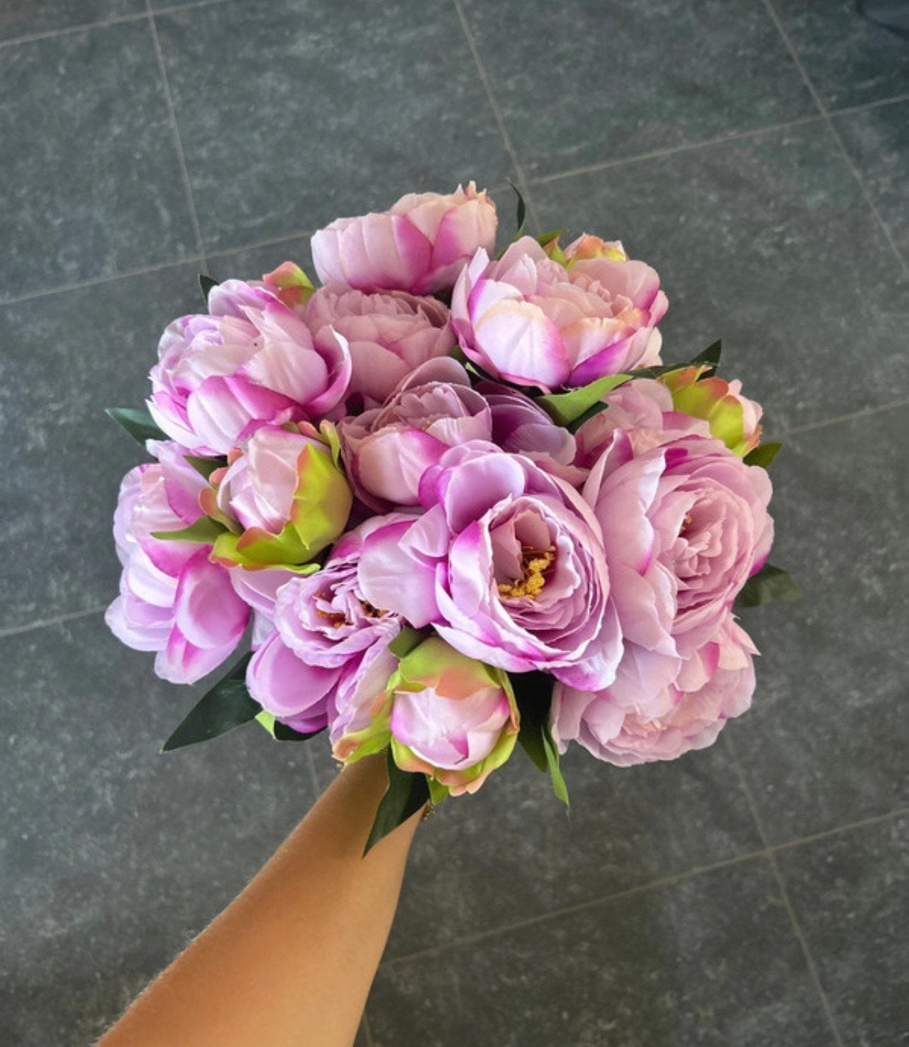 Magnifique bouquet artificiel complet — NEUF avec une carte, Enlèvement ou Envoi, Sans entretien, Rose, Bouquet