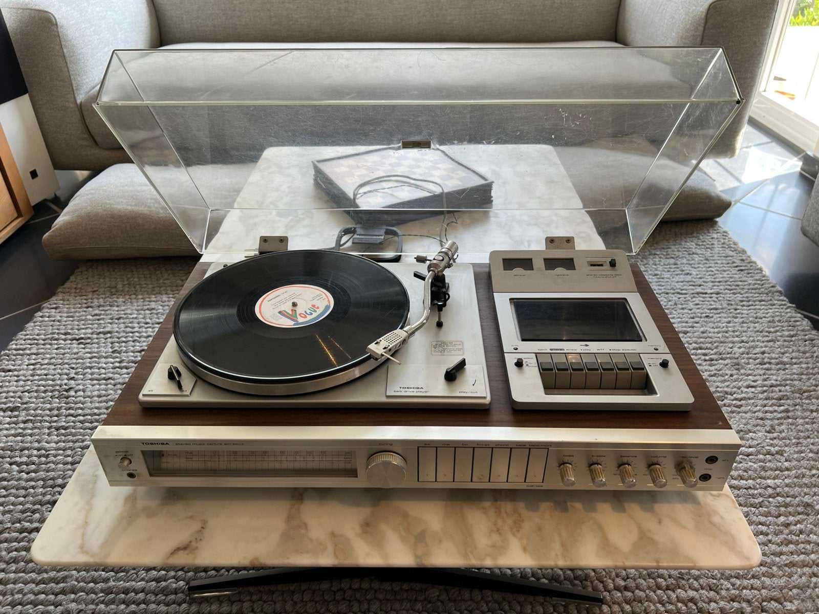 Mooie Toshiba stereo sound centre sm 3100 c, Ophalen, Platenspeler