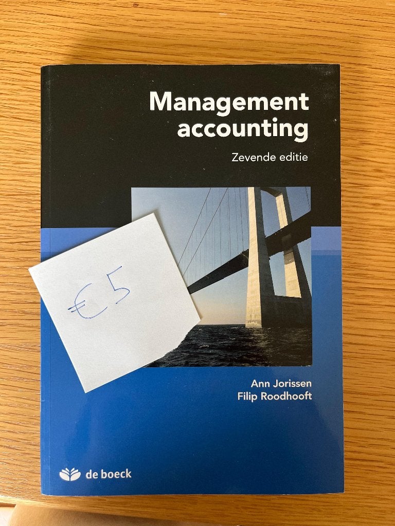 Management accounting, Boeken, Ophalen of Verzenden, Zo goed als nieuw, Accountancy en Administratie, Jorissen, Roodhooft