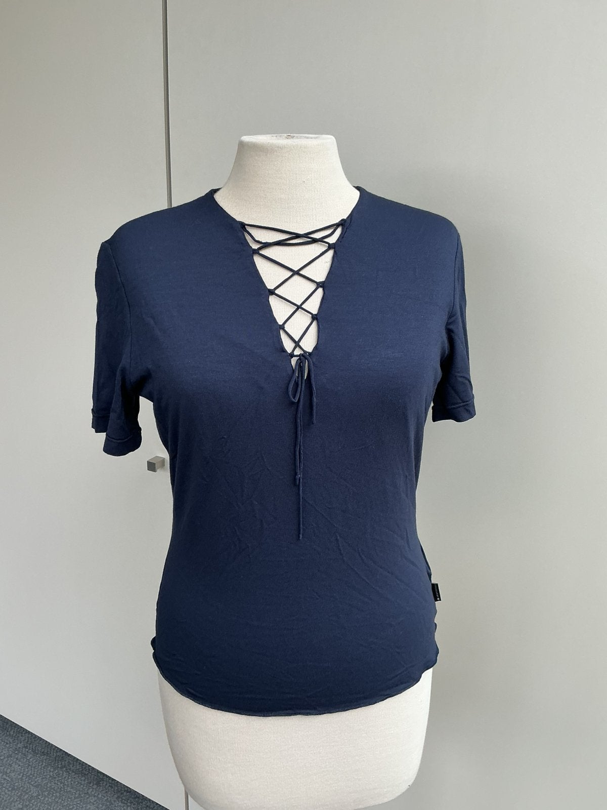 Blauwe T-shirt Trussardi, Kleding | Dames, Topjes, Blauw, Ophalen of Verzenden, Zo goed als nieuw, Korte mouw