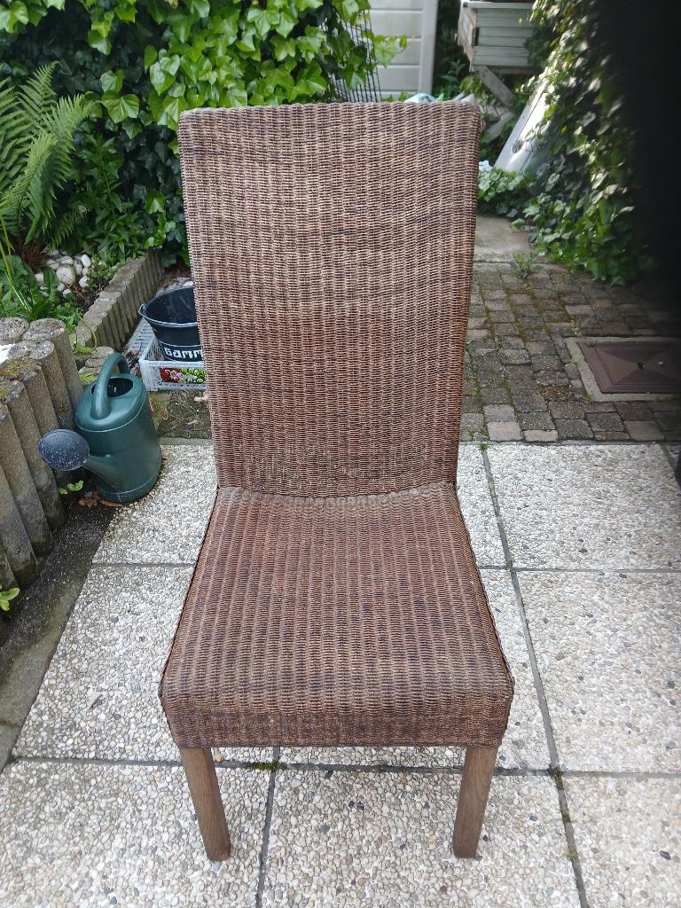 Chaise, Ophalen, Gebruikt, Bruin, Riet of Rotan
