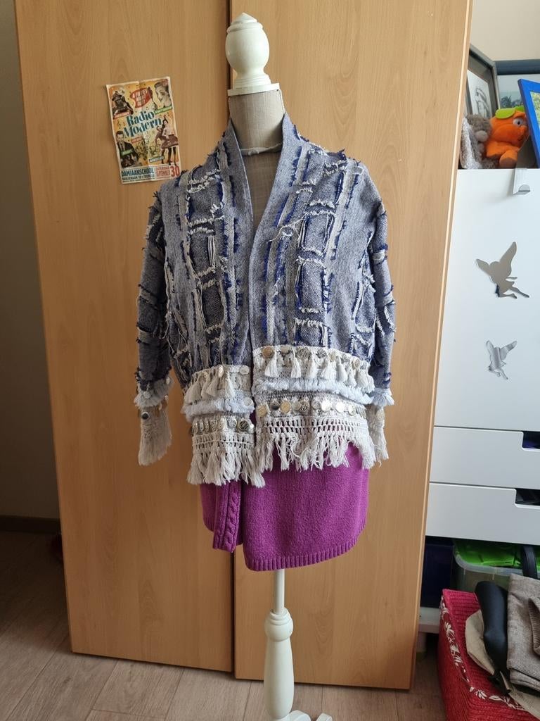 Hippe zomer Jeansjas 
Een maat

1x gewassen met 30 een late, Kleding | Dames, Hecho en India, Ophalen of Verzenden, Zo goed als nieuw