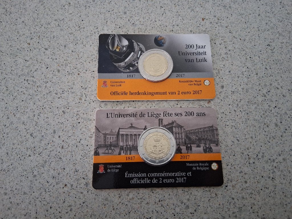 2 euro België 2017 Luik Coincard Nederlands en Frans, Ophalen of Verzenden, België, 2 euro, Losse munt