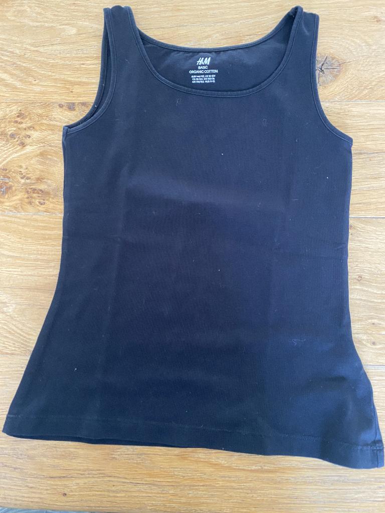 Zwart topje zonder mouw H&M, Kinderen en Baby's, Kinderkleding | Maat 146, Gebruikt, Meisje, H&M, Ophalen of Verzenden