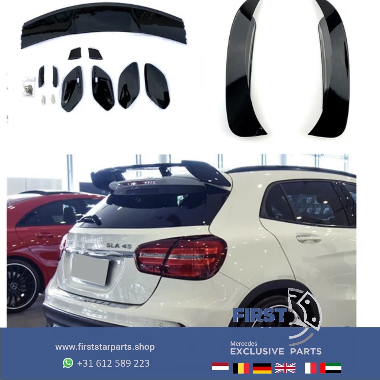 W156 GLA DAK WING X156 GLA45 AMG DAKSPOILER VLEUGEL AERO PAK, Auto-onderdelen, Gebruikt, Ophalen of Verzenden, Achter, -