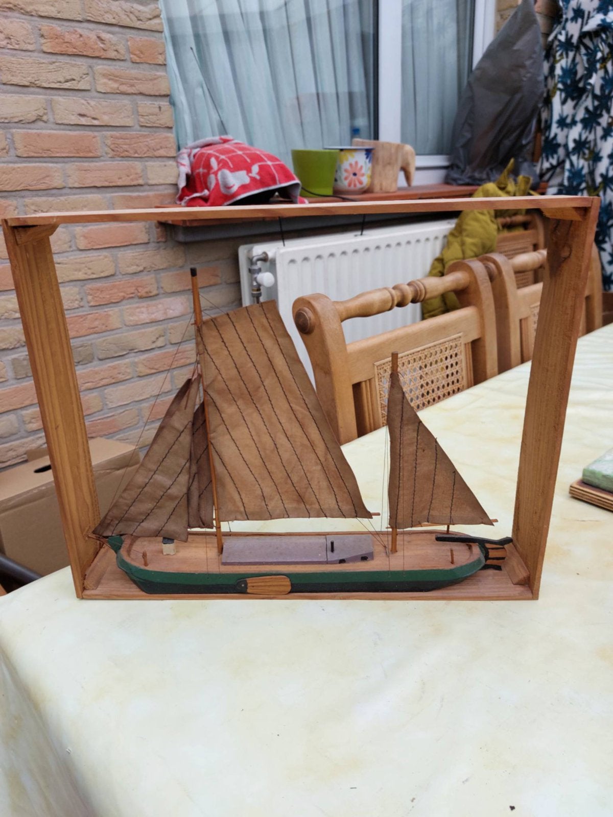 Maquette van oude boot, Ophalen, Zo goed als nieuw