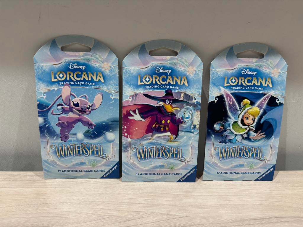 Disney Lorcana Winterspell Booster Pack Art Set (3), Enlèvement ou Envoi, Comme neuf, Booster, Foil