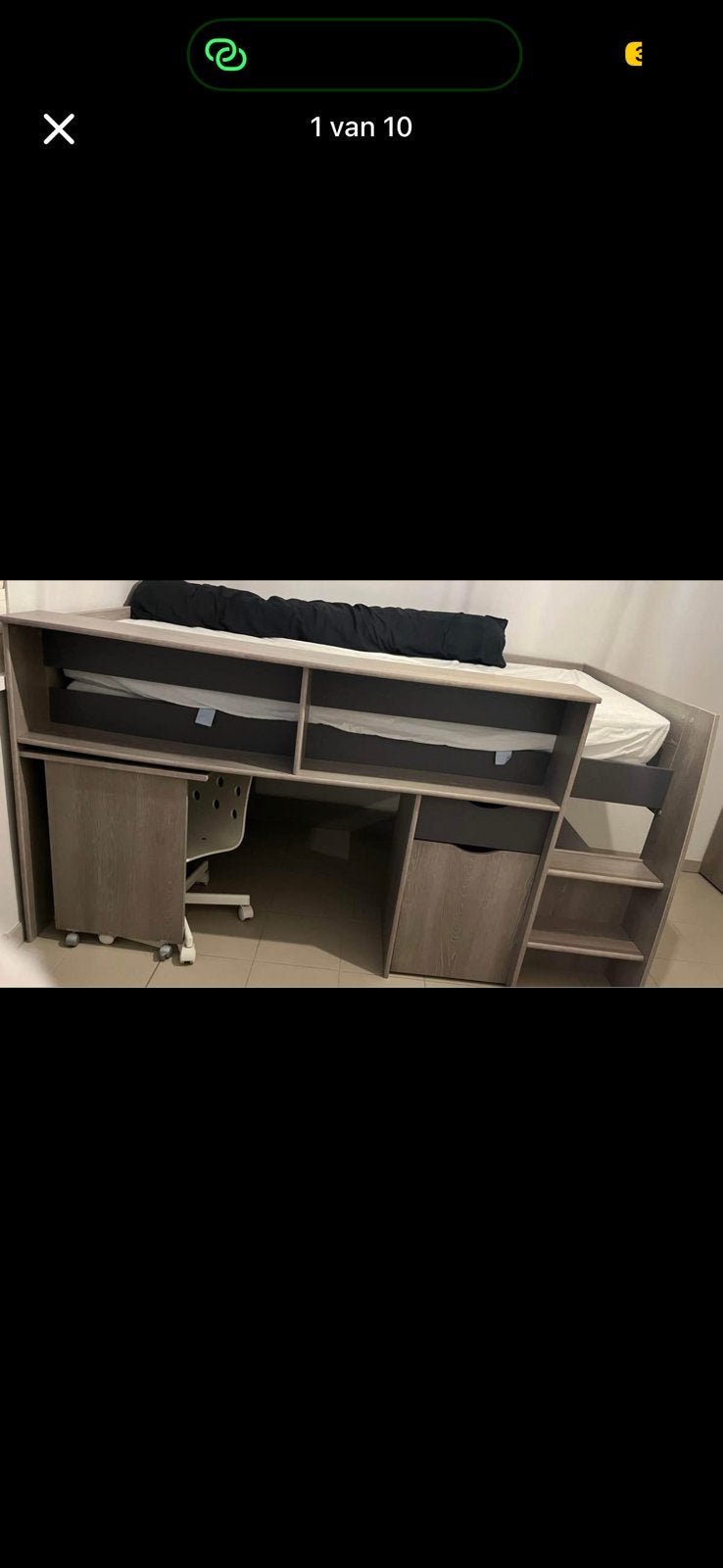 Hoogslaper tempo van weba, Enlèvement, Utilisé, Une personne, Lit mezzanine