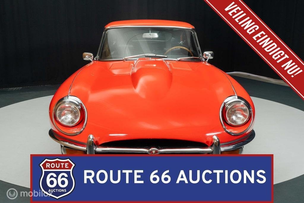 Jaguar E-Type Coupe Series 2 | 1970 | Route 66 Auctions, Auto's, Zwart, Bedrijf, Handgeschakeld, Overige carrosserie