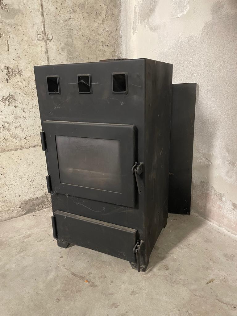 houtkachel met raam, Enlèvement, Utilisé