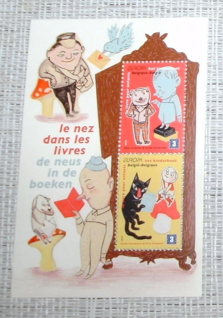 blok 179 de neus in de boeken 2 x N3 europa, Sans timbre, Neuf, Enlèvement ou Envoi, Timbre-poste