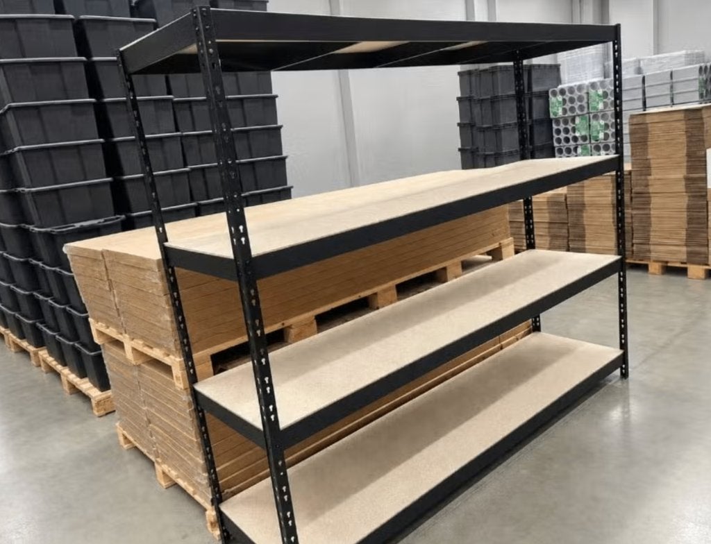 Zwarte Magazijnrekken / Grootvakrek H200 x L240 x D60 cm |, Ophalen