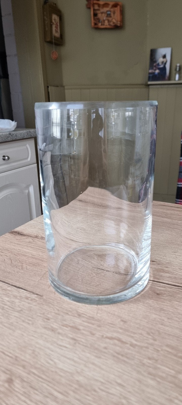 Grote vaas in glas, Ophalen, Zo goed als nieuw, Glas