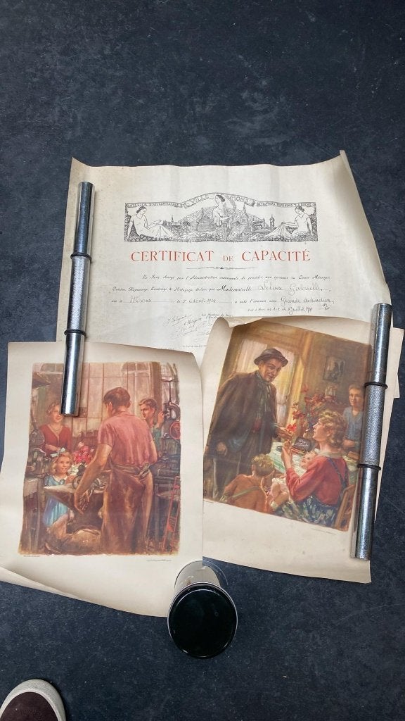 Lot de 7 anciennes lithos, Antiek en Kunst, Kunst | Litho's en Zeefdrukken, Ophalen of Verzenden