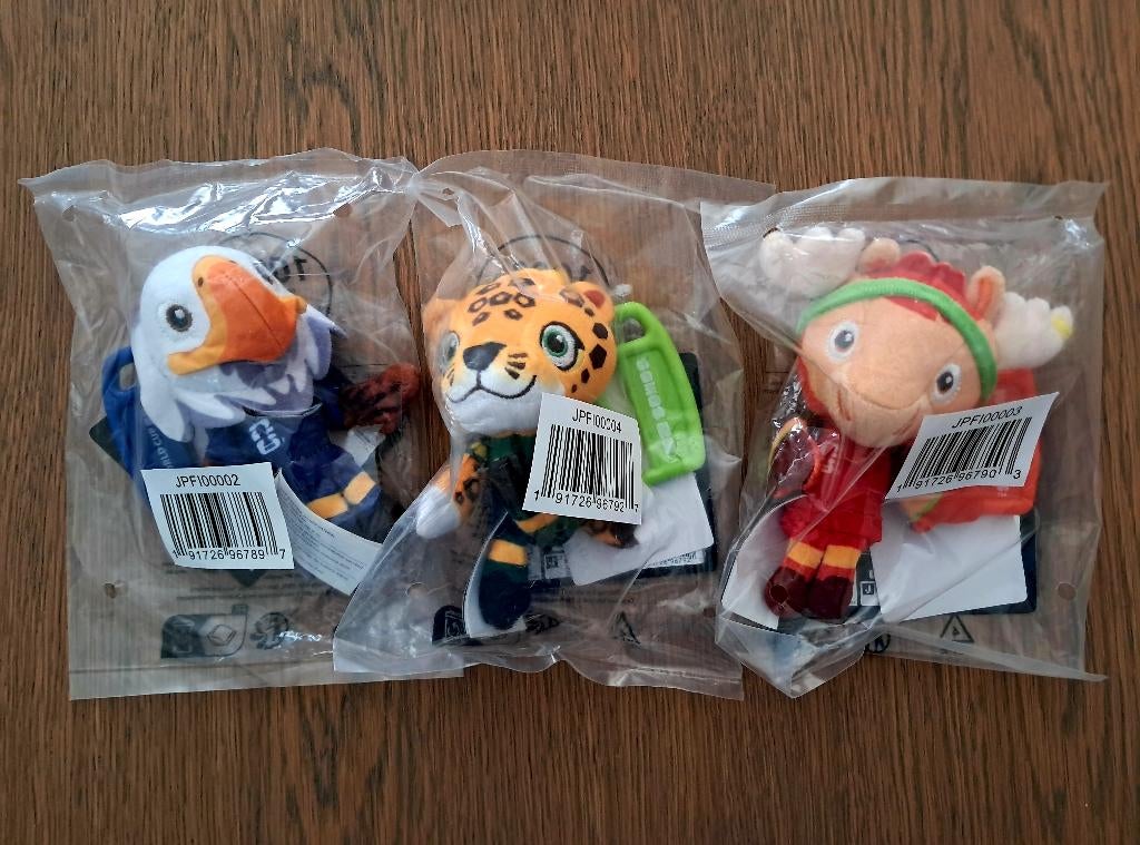 Mascottes WK World Cup 2026 sleutelhangersnieuwstaat, Ophalen of Verzenden, Nieuw, Beeldje of Poppetje