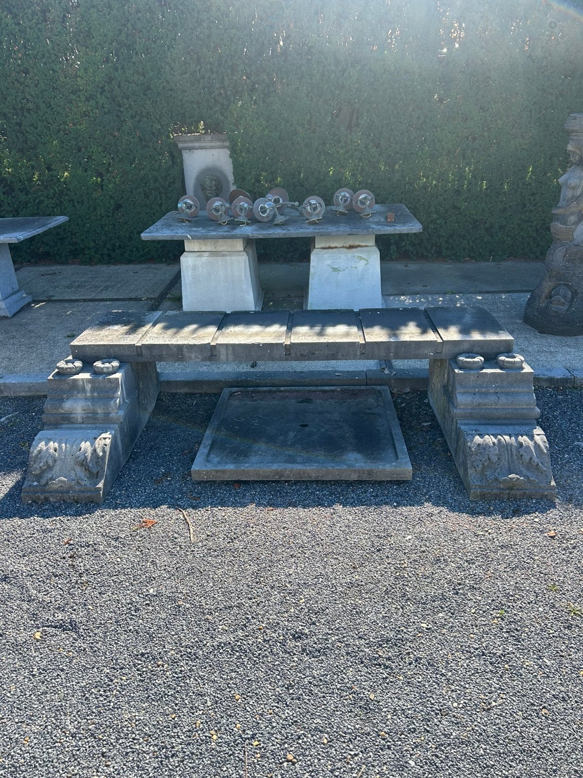 Mooi uit blauwsteen, kan als stuk of beide gekocht worden, Jardin & Terrasse, Enlèvement ou Envoi, Comme neuf